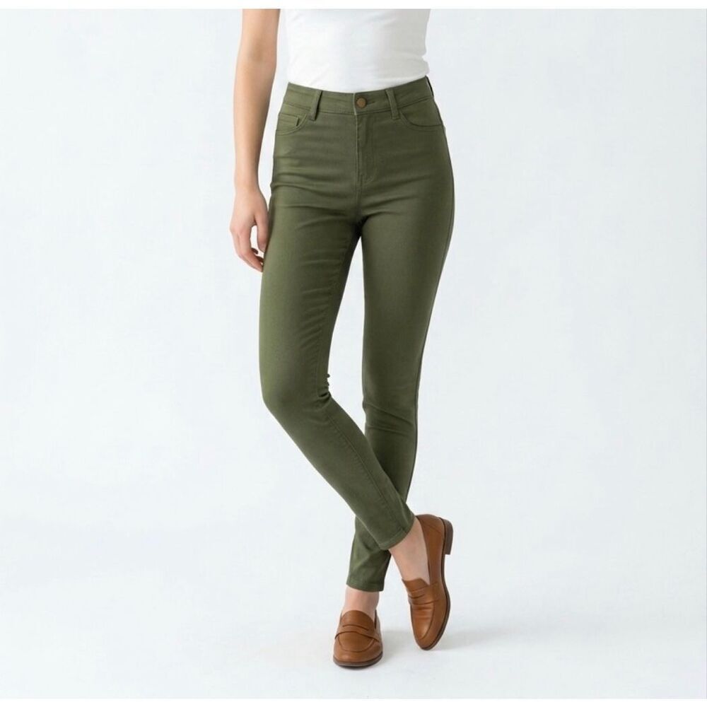 Time and Tru Military Green stretch fitted jeggings size xs